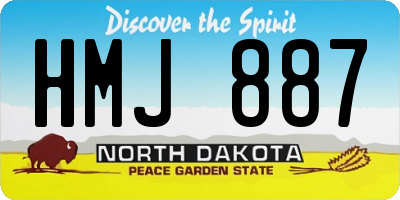 ND license plate HMJ887