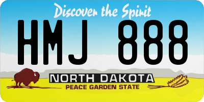 ND license plate HMJ888