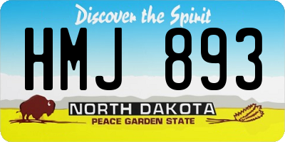 ND license plate HMJ893