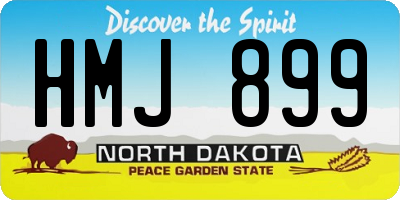ND license plate HMJ899