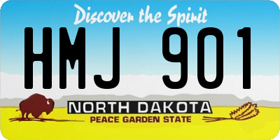 ND license plate HMJ901