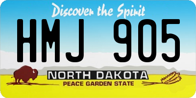 ND license plate HMJ905