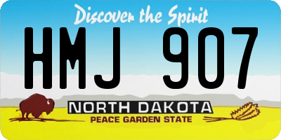 ND license plate HMJ907