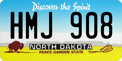 ND license plate HMJ908
