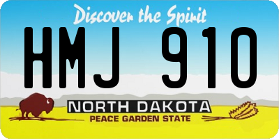 ND license plate HMJ910