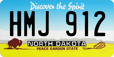 ND license plate HMJ912