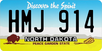ND license plate HMJ914