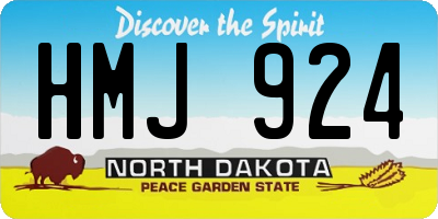 ND license plate HMJ924