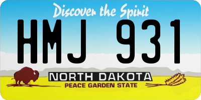 ND license plate HMJ931