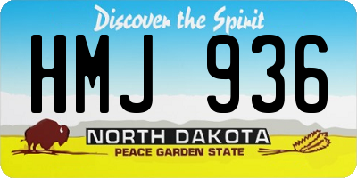 ND license plate HMJ936