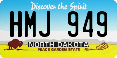 ND license plate HMJ949