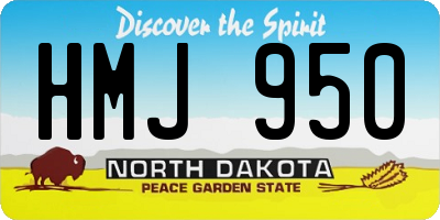 ND license plate HMJ950