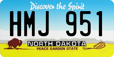 ND license plate HMJ951