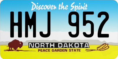 ND license plate HMJ952