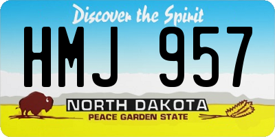 ND license plate HMJ957