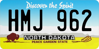 ND license plate HMJ962