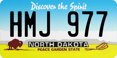 ND license plate HMJ977