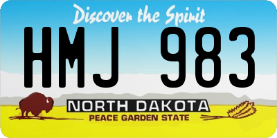 ND license plate HMJ983