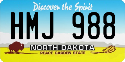 ND license plate HMJ988
