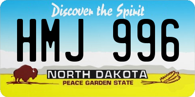 ND license plate HMJ996