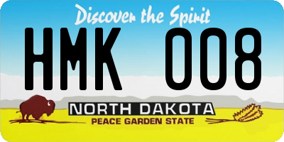 ND license plate HMK008