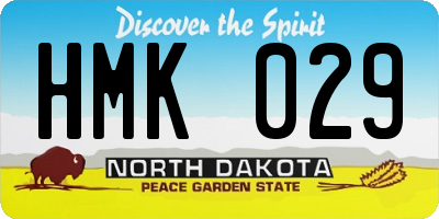 ND license plate HMK029