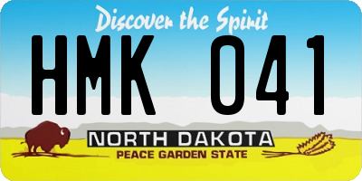 ND license plate HMK041