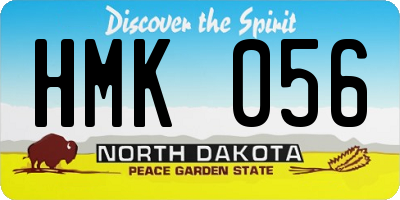 ND license plate HMK056