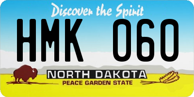 ND license plate HMK060