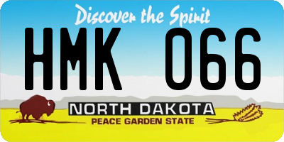 ND license plate HMK066