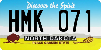 ND license plate HMK071