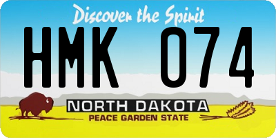 ND license plate HMK074