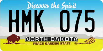 ND license plate HMK075