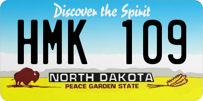 ND license plate HMK109