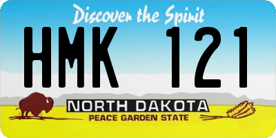 ND license plate HMK121