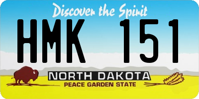 ND license plate HMK151
