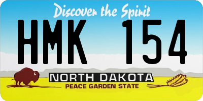 ND license plate HMK154