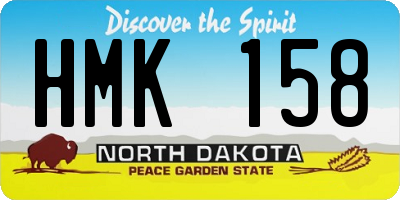 ND license plate HMK158