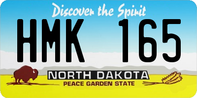 ND license plate HMK165
