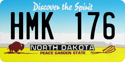 ND license plate HMK176