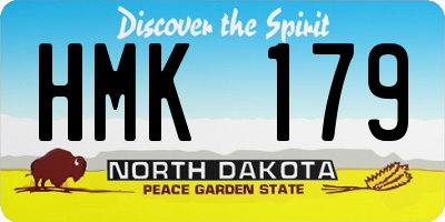 ND license plate HMK179
