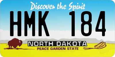 ND license plate HMK184