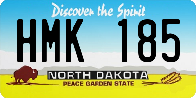 ND license plate HMK185
