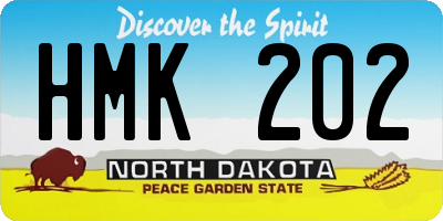 ND license plate HMK202