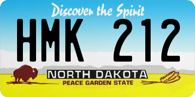 ND license plate HMK212