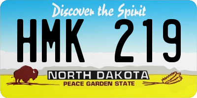 ND license plate HMK219