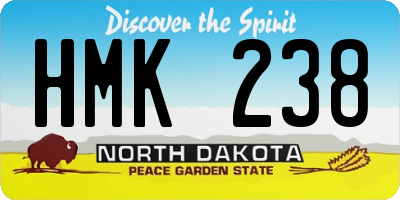 ND license plate HMK238