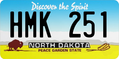 ND license plate HMK251