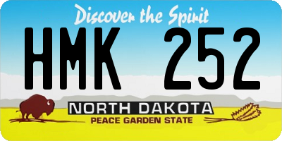 ND license plate HMK252