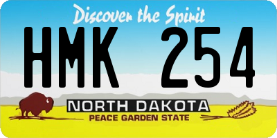 ND license plate HMK254